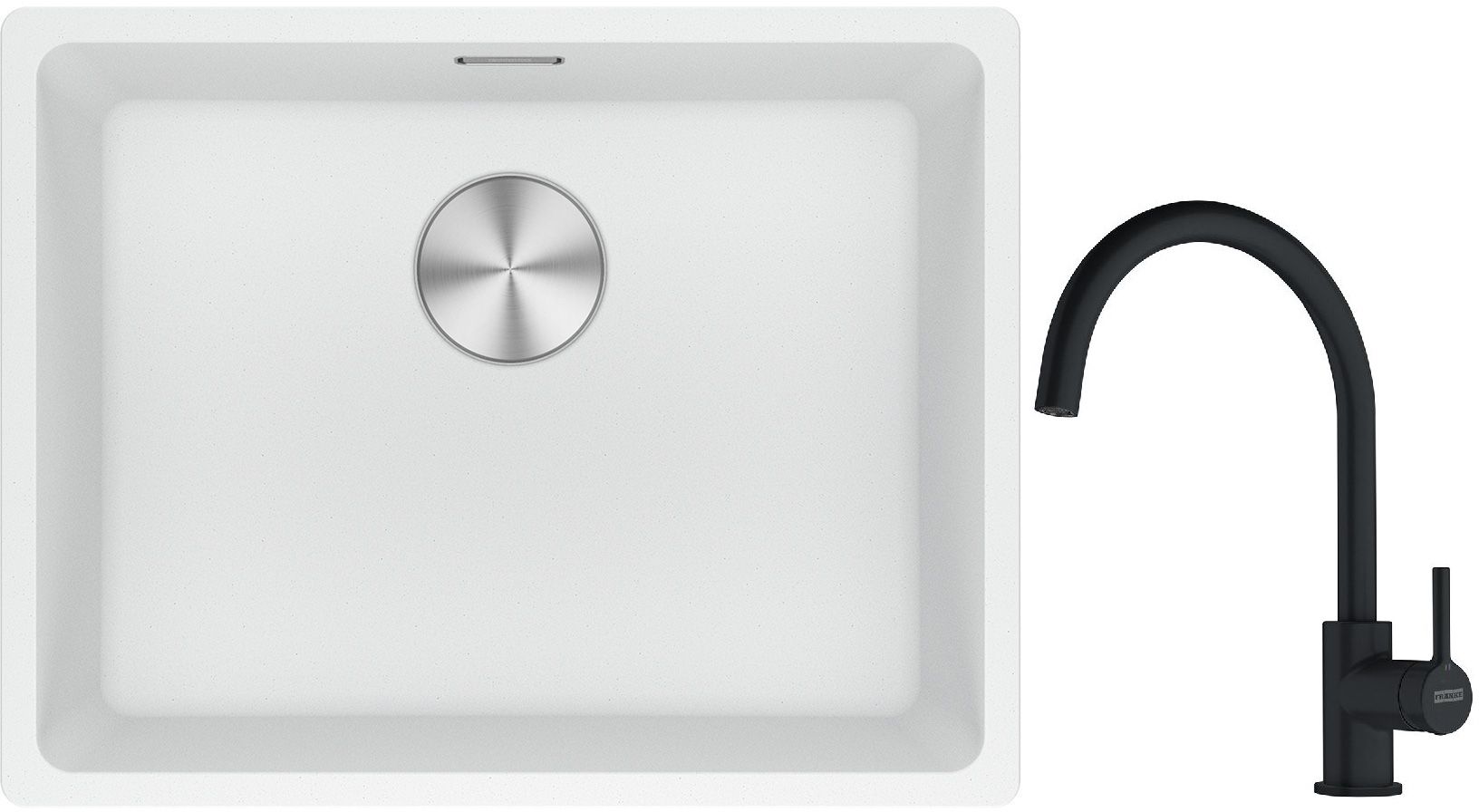 Set Granitspüle Franke Maris 125.0687.255, Küchenarmatur Franke Lina 115.0626.019