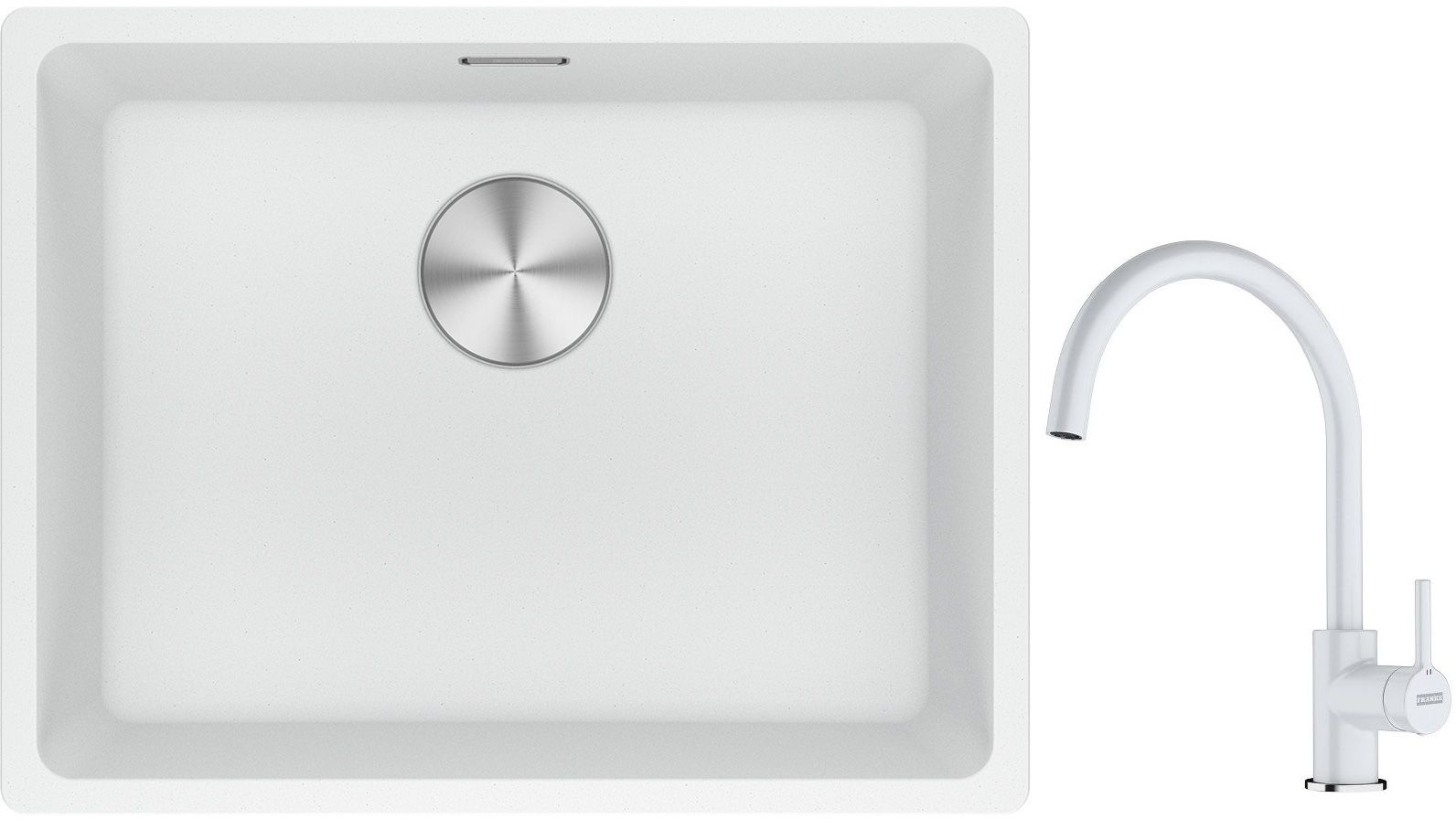 Set Granitspüle Franke Maris 125.0687.255, Küchenarmatur Franke Lina 115.0626.024