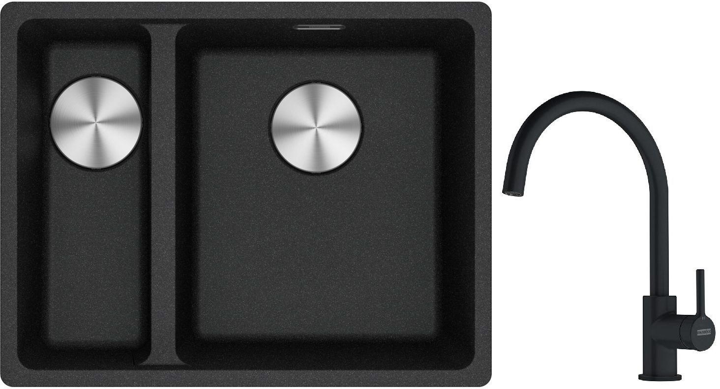 Set Granitspüle Franke Maris 125.0687.269, Küchenarmatur Franke Lina 115.0626.019