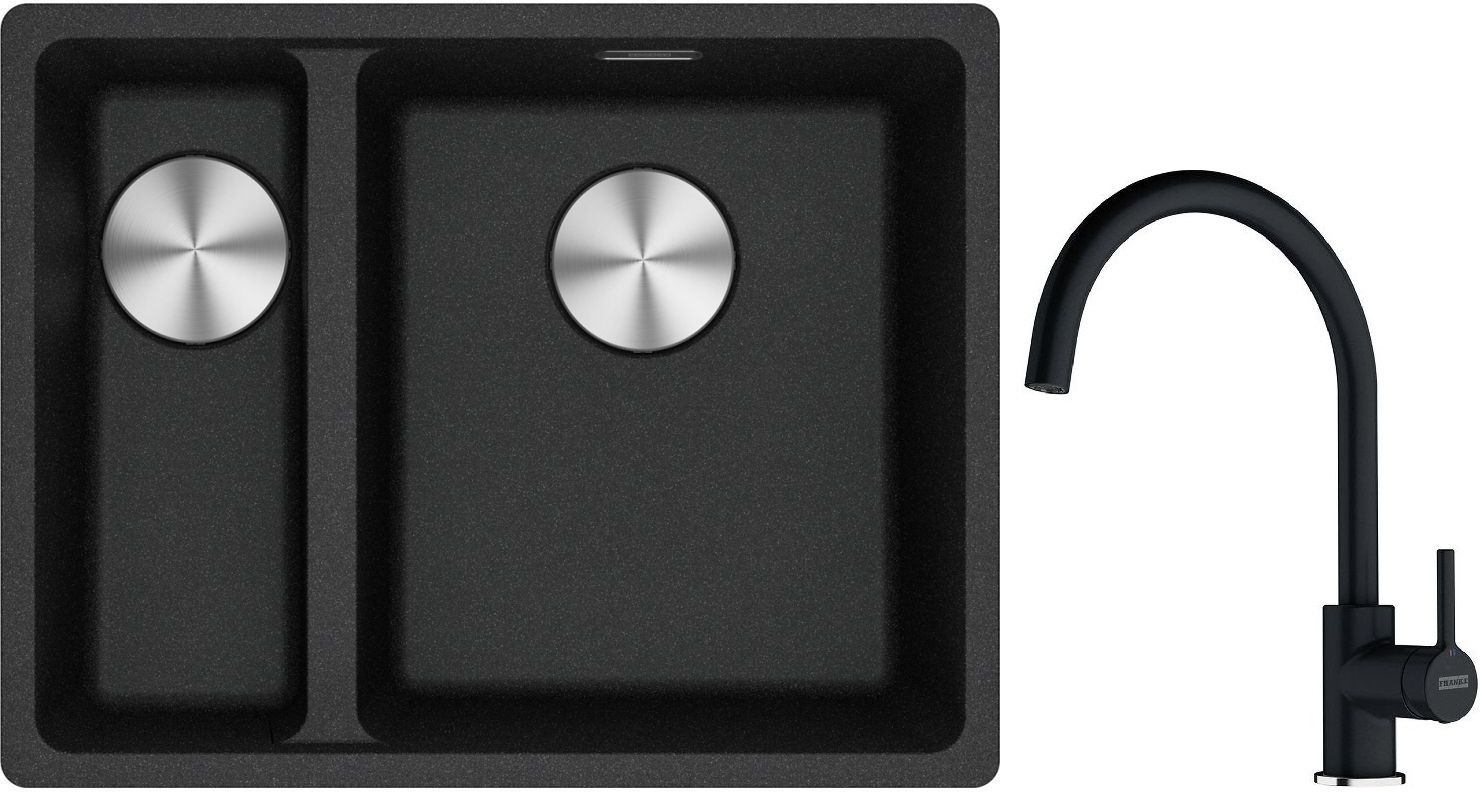 Set Granitspüle Franke Maris 125.0687.269, Küchenarmatur Franke Lina 115.0626.020