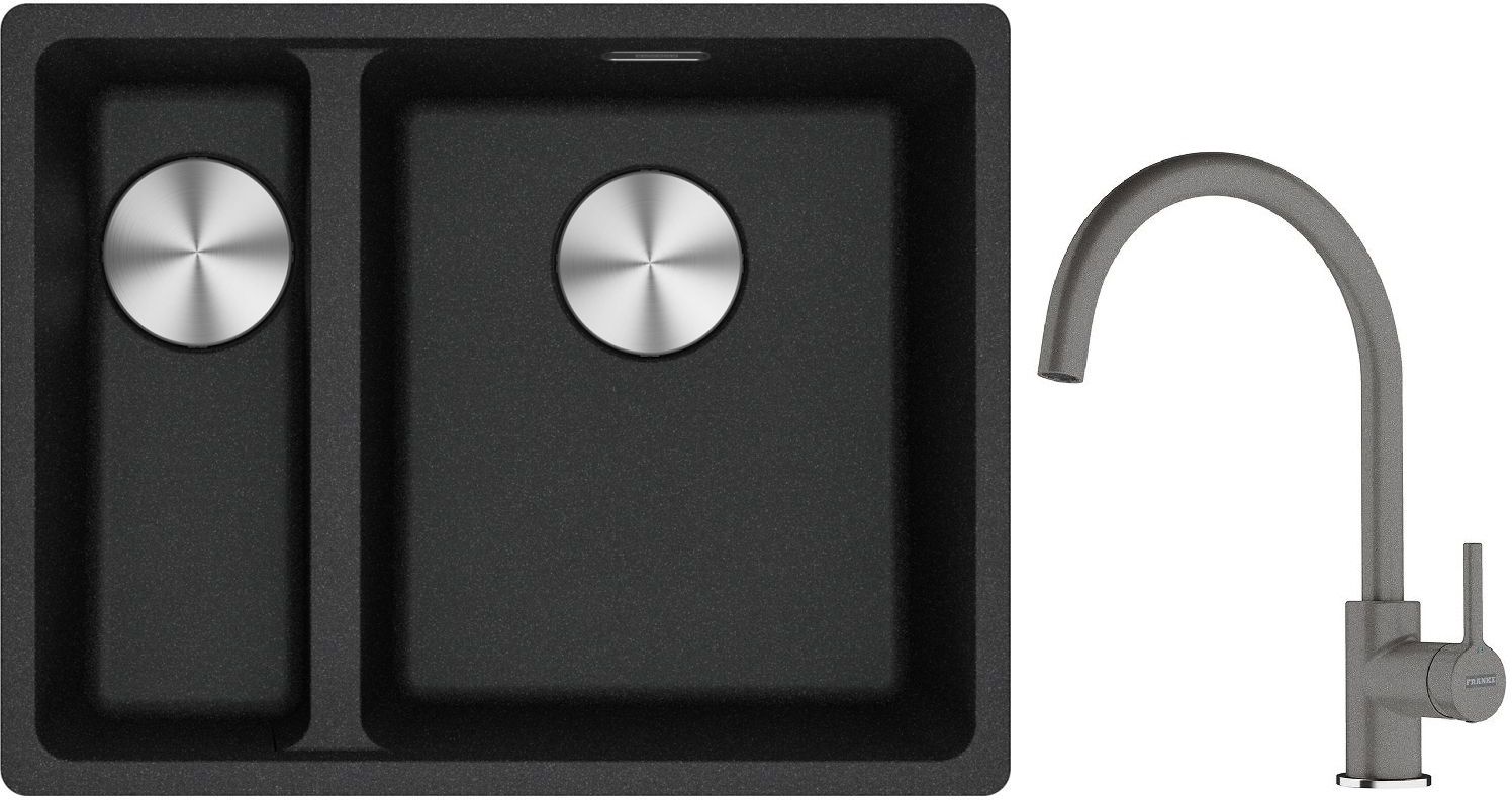 Set Granitspüle Franke Maris 125.0687.269, Küchenarmatur Franke Lina 115.0626.022