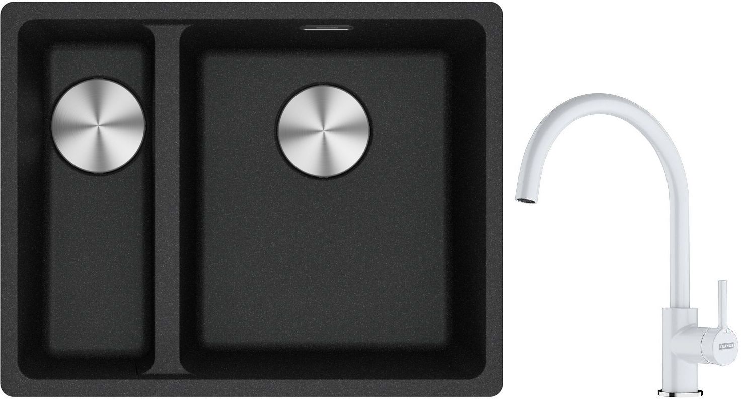 Set Granitspüle Franke Maris 125.0687.269, Küchenarmatur Franke Lina 115.0626.024