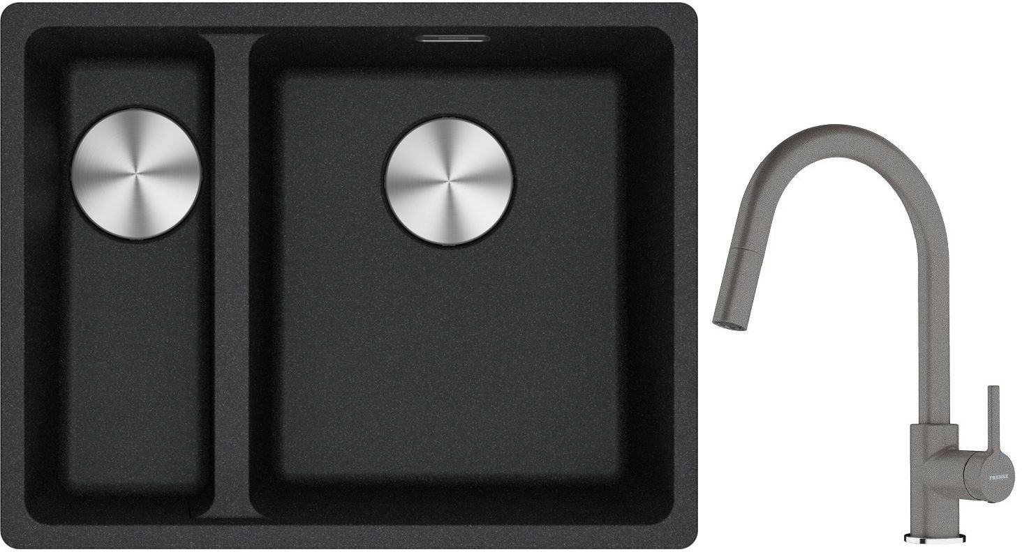 Set Granitspüle Franke Maris 125.0687.269, Küchenarmatur Franke Lina 115.0626.057