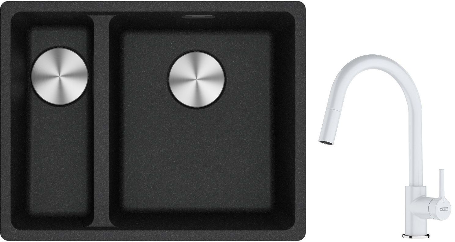 Set Granitspüle Franke Maris 125.0687.269, Küchenarmatur Franke Lina 115.0626.081
