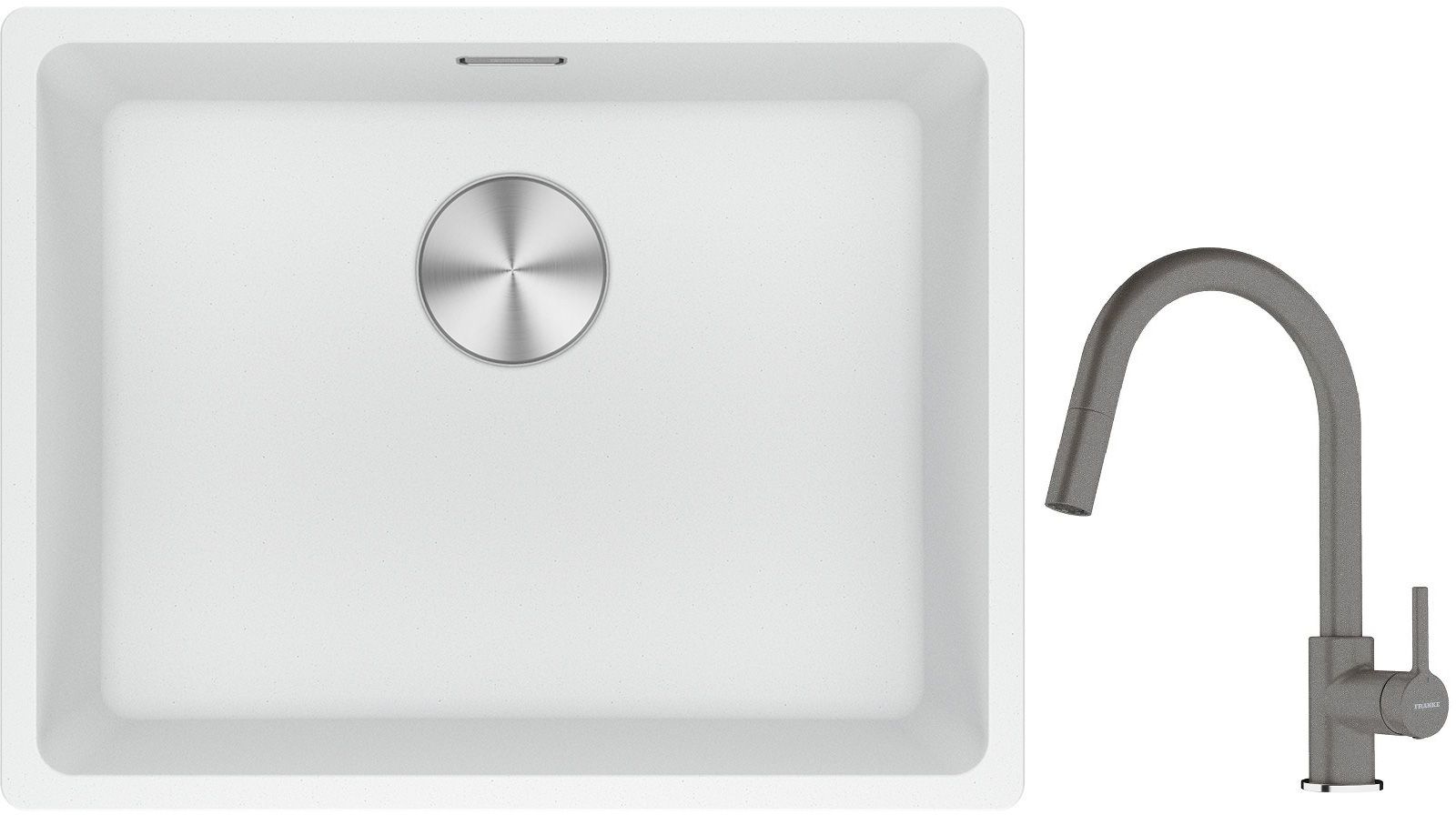 Set Granitspüle Franke Maris 125.0687.255, Küchenarmatur Franke Lina 115.0626.057