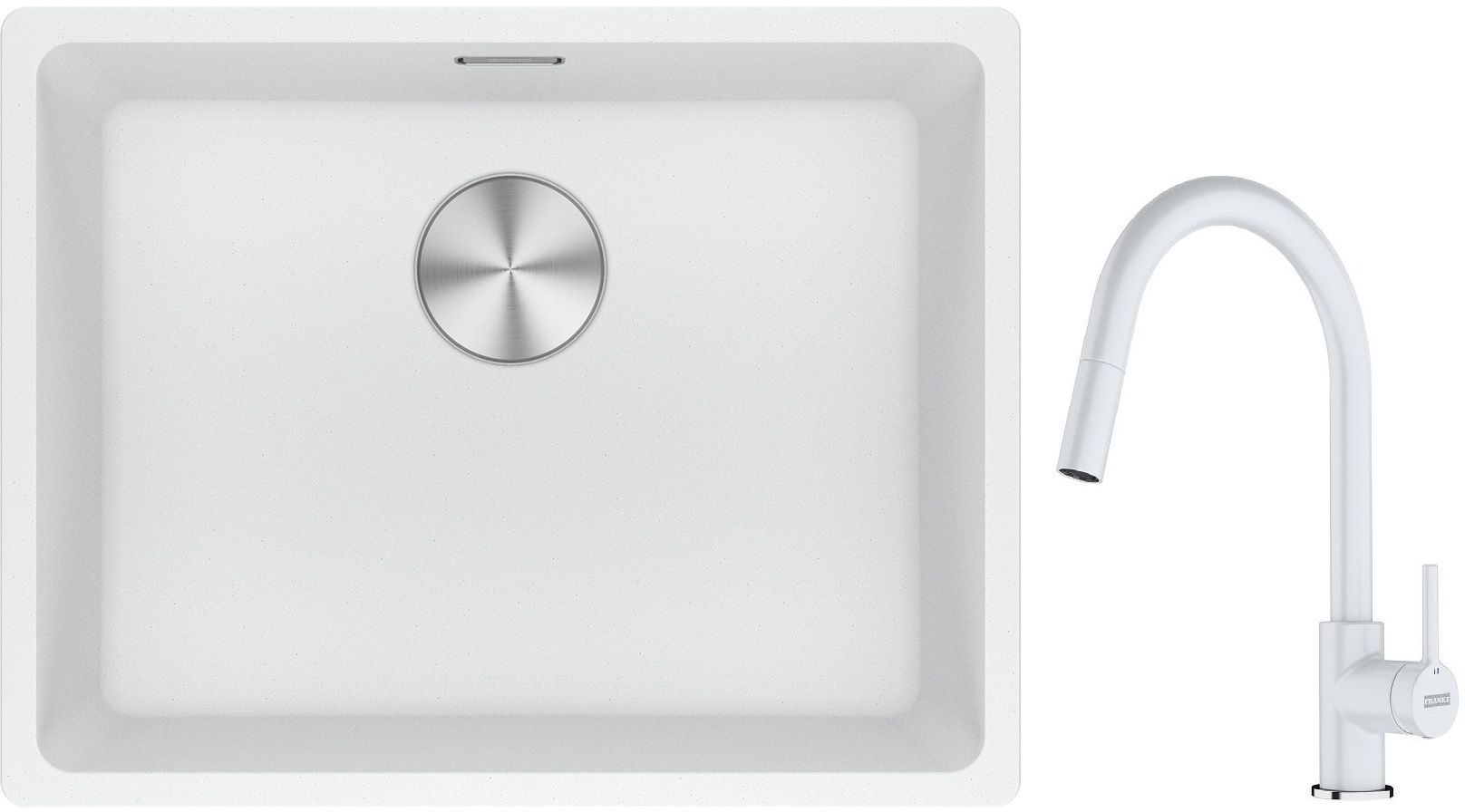 Set Granitspüle Franke Maris 125.0687.255, Küchenarmatur Franke Lina 115.0626.081