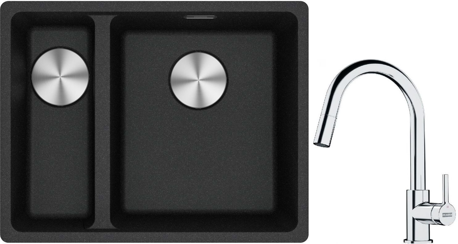Set Granitspüle Franke Maris 125.0687.269, Küchenarmatur Franke Lina 115.0693.229