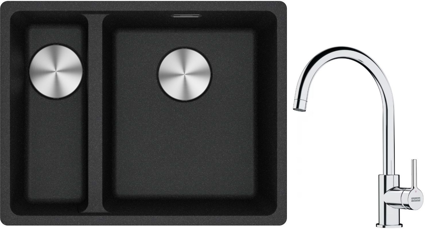 Set Granitspüle Franke Maris 125.0687.269, Küchenarmatur Franke Lina 115.0693.228