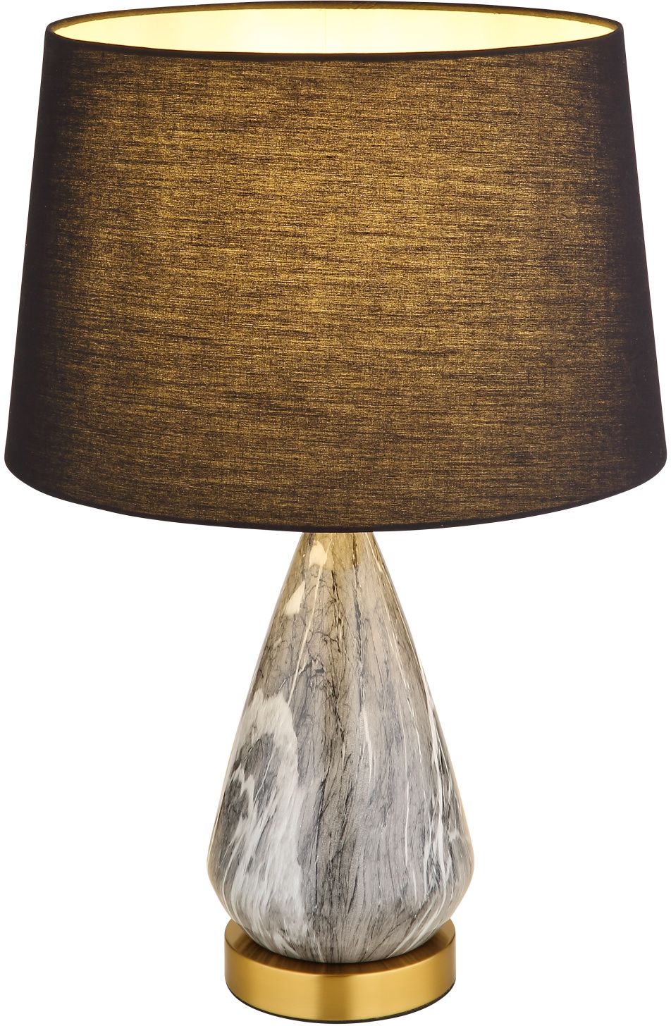 Globo Lighting Kisa Tischlampe 1x40 W schwarz-messing-grau 24147B