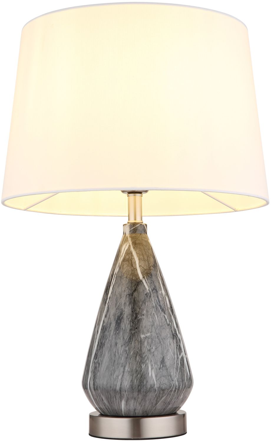 Globo Lighting Kisa Tischlampe 1x40 W weiß-grau-nickel 24147W