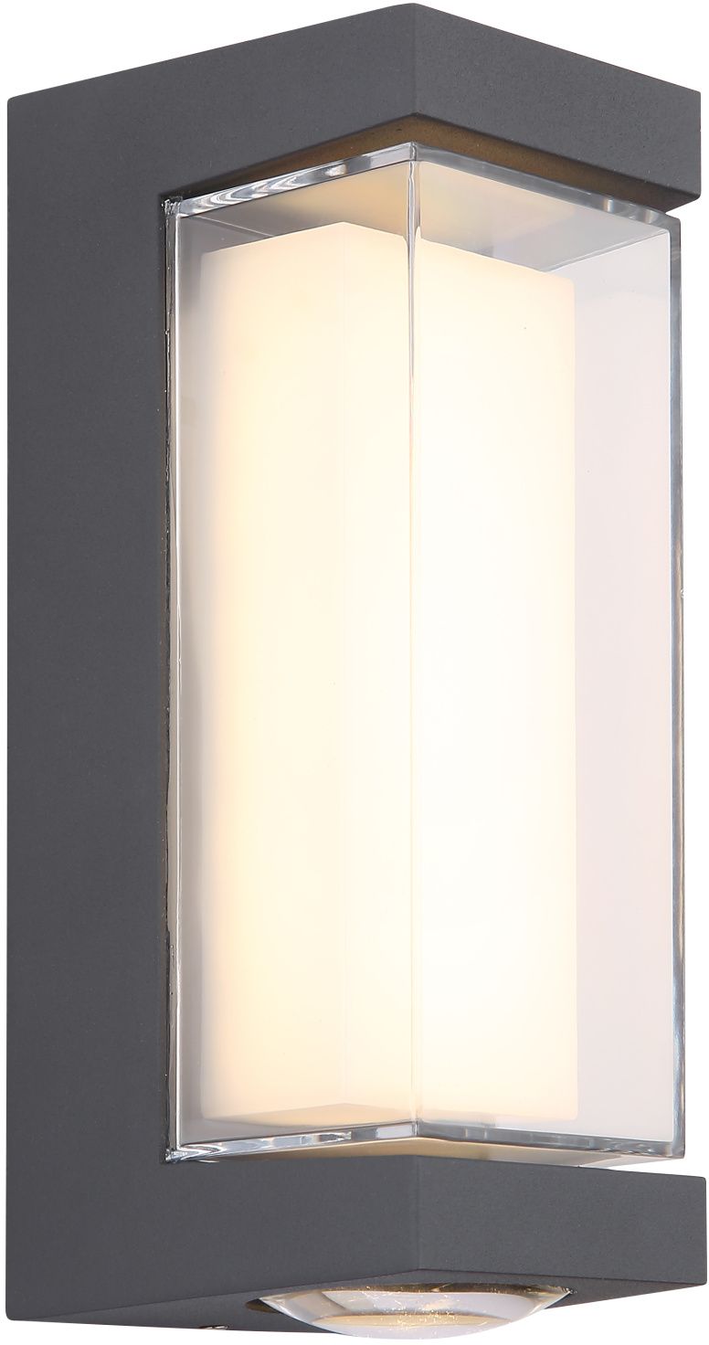 Globo Lighting Plixon Außenwandleuchte 1x12 W weiß-transparent-anthrazit 34316