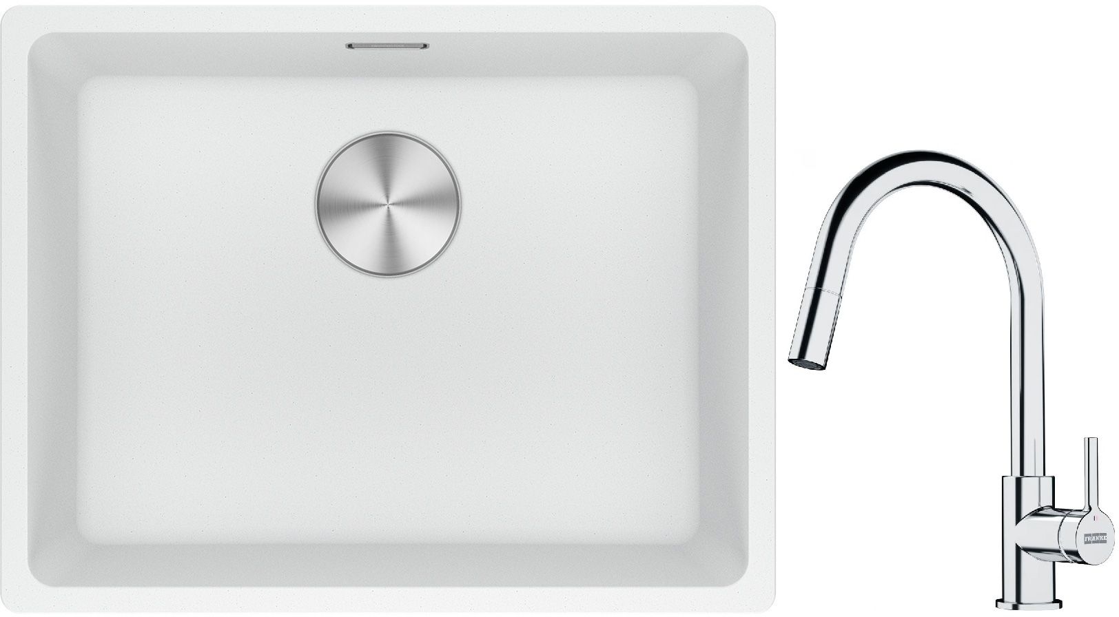 Set Granitspüle Franke Maris 125.0687.255, Küchenarmatur Franke Lina 115.0693.229
