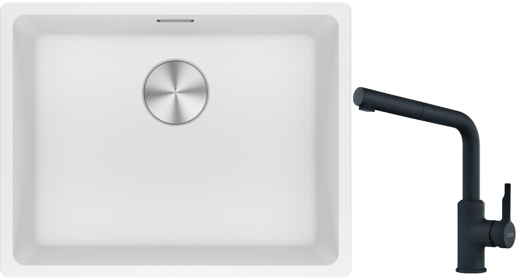 Set Granitspüle Franke Maris 125.0687.255, Küchenarmatur Franke Urban 115.0627.523