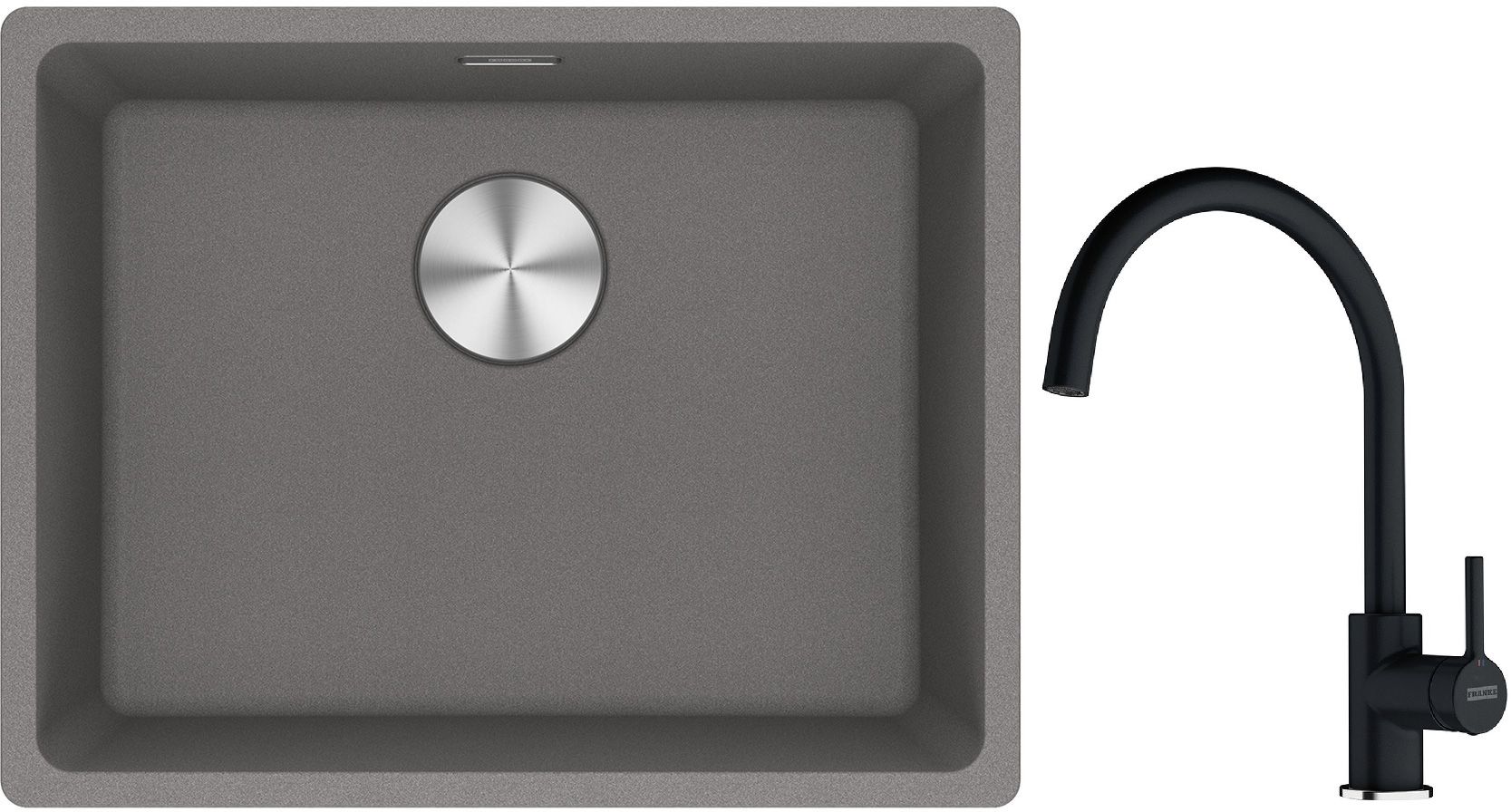 Set Granitspüle Franke Maris 125.0687.254, Küchenarmatur Franke Lina 115.0626.020