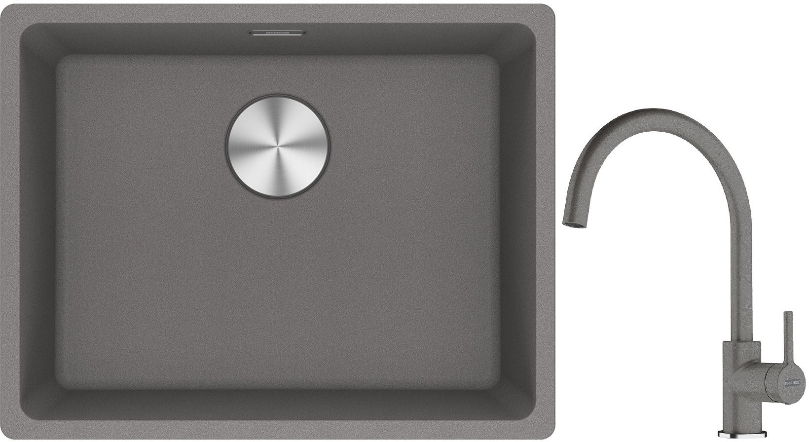 Set Granitspüle Franke Maris 125.0687.254, Küchenarmatur Franke Lina 115.0626.022