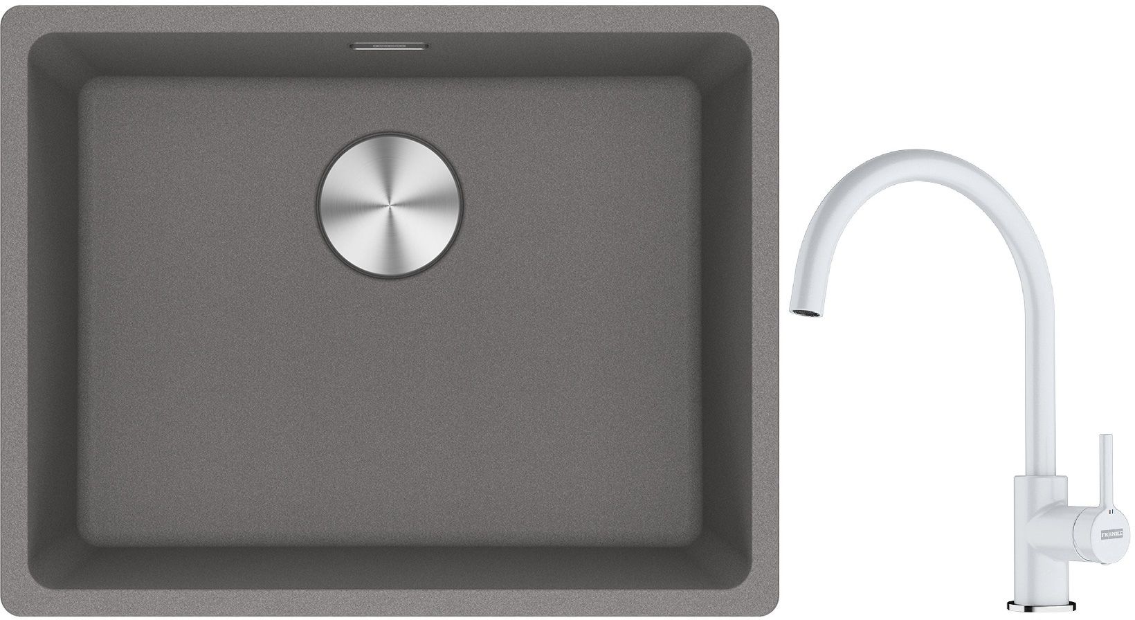 Set Granitspüle Franke Maris 125.0687.254, Küchenarmatur Franke Lina 115.0626.024