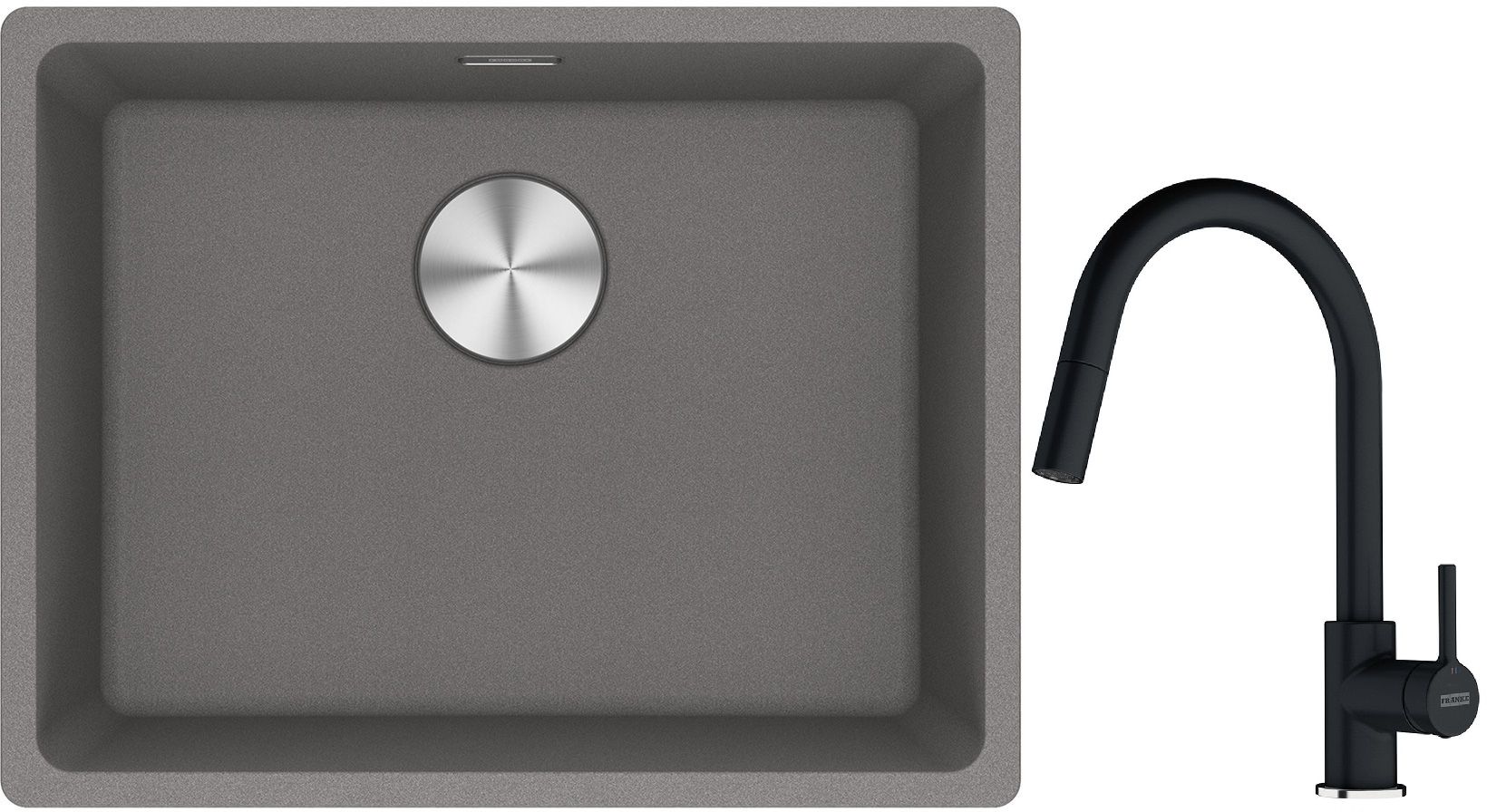 Set Granitspüle Franke Maris 125.0687.254, Küchenarmatur Franke Lina 115.0626.055