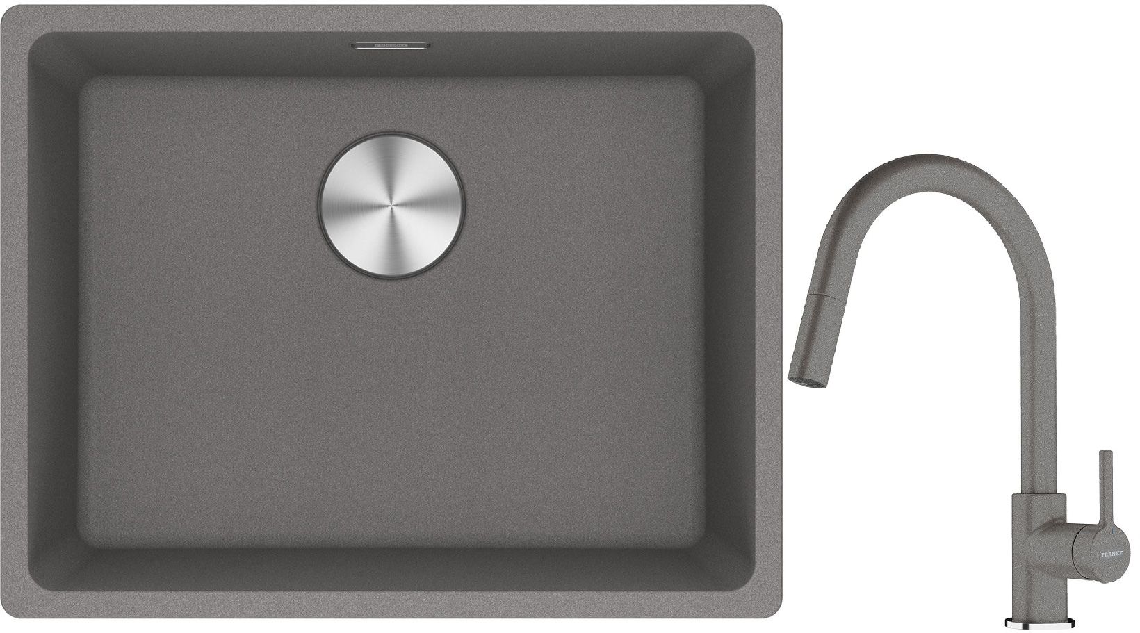 Set Granitspüle Franke Maris 125.0687.254, Küchenarmatur Franke Lina 115.0626.057