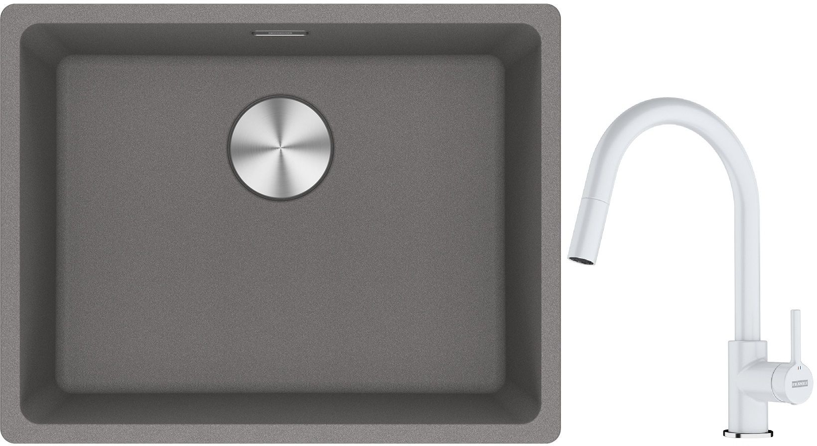 Set Granitspüle Franke Maris 125.0687.254, Küchenarmatur Franke Lina 115.0626.081