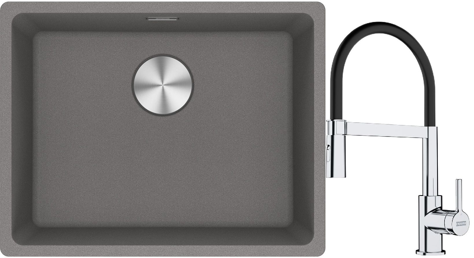 Set Granitspüle Franke Maris 125.0687.254, Küchenarmatur Franke Lina 115.0626.085