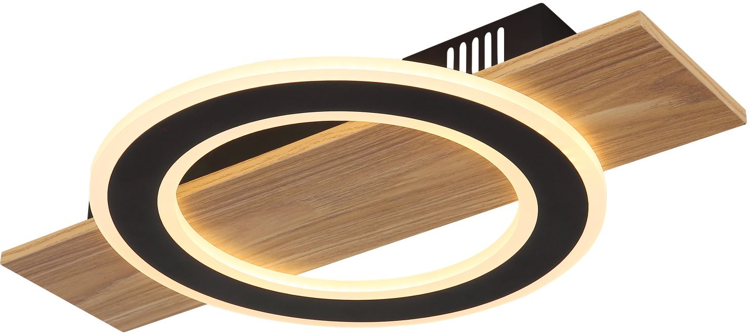 Globo Lighting Jayden Deckenlampe 1x18 W weiß-schwarz-holz 48038-18