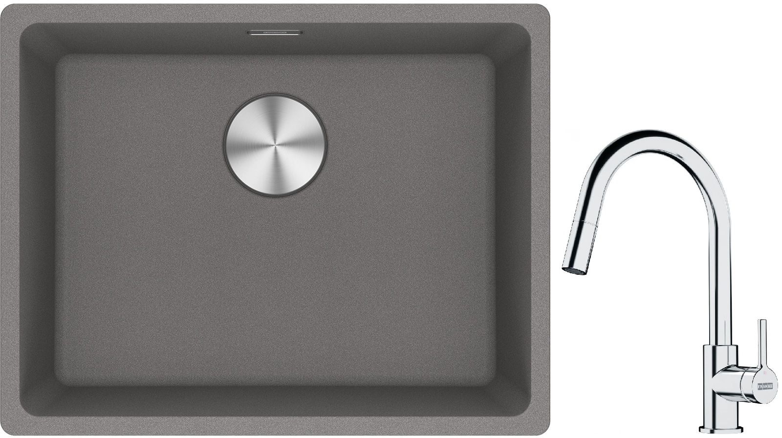 Set Granitspüle Franke Maris 125.0687.254, Küchenarmatur Franke Lina 115.0693.229