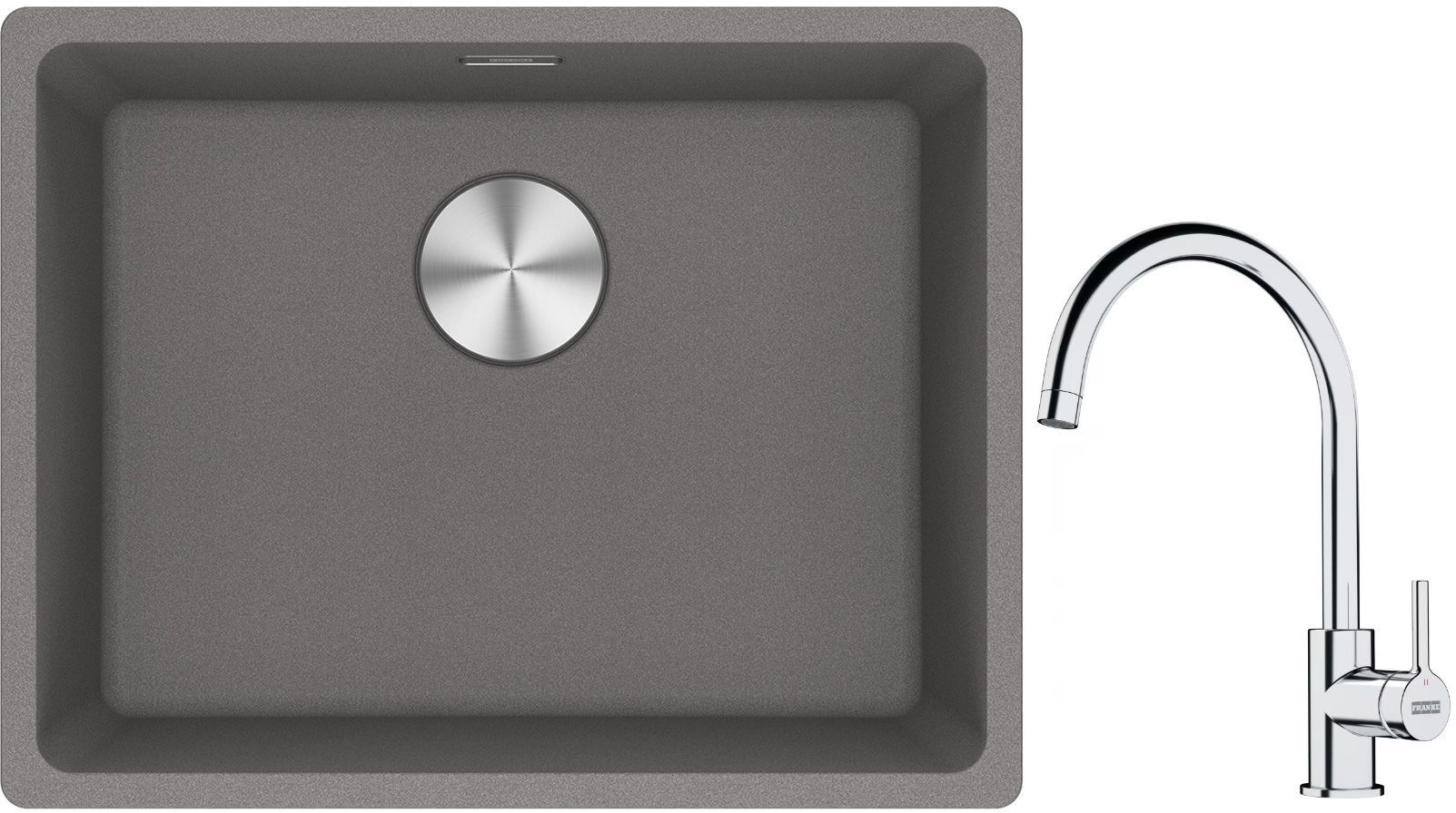 Set Granitspüle Franke Maris 125.0687.254, Küchenarmatur Franke Lina 115.0693.228