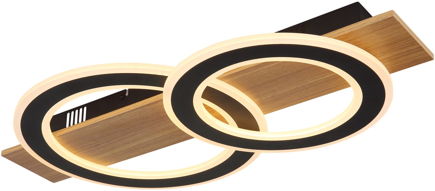 Globo Lighting Jayden Deckenlampe 1x40 W weiß-schwarz-holz 48038-40