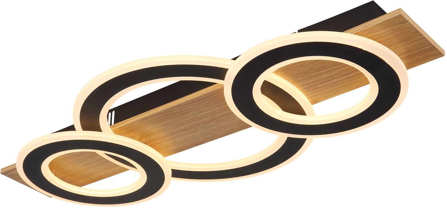 Globo Lighting Jayden Deckenlampe 1x50 W weiß-schwarz-holz 48038-50