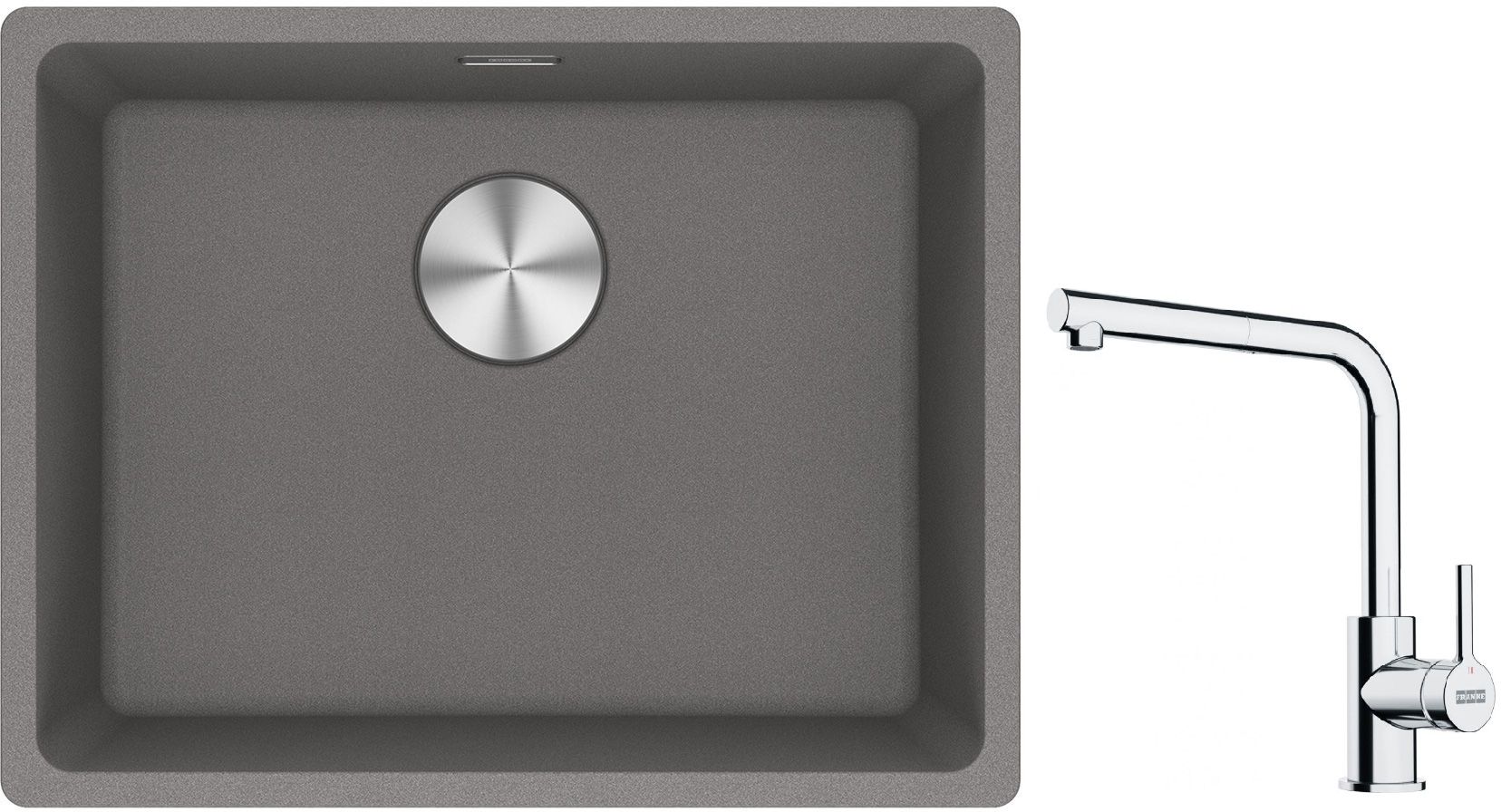 Set Granitspüle Franke Maris 125.0687.254, Küchenarmatur Franke Lina 115.0712.420