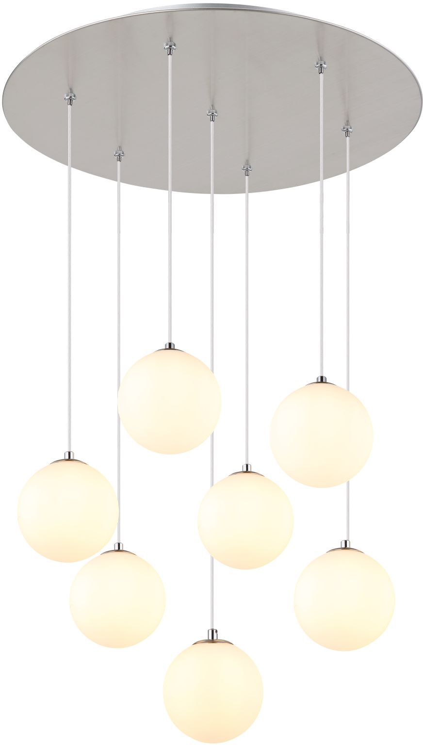 Globo Lighting Riha Pendelleuchte 6x3.5 W weiß-nickel 56140-7H