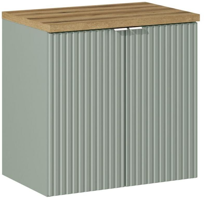 Set Kabinett Comad Line Reed Green LINE REED GREEN D 82-60-2D, Arbeitsplatte Comad Nova Oak NOVA OAK A 89-60