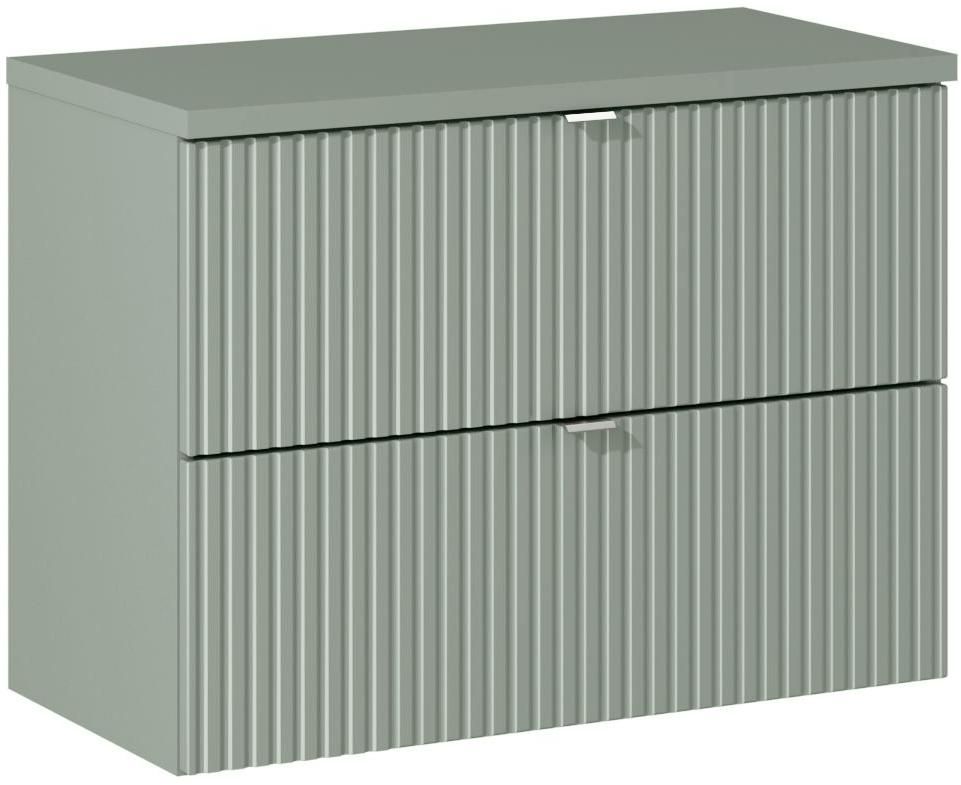 Set Kabinett Comad Line Reed Green LINE REED GREEN D 82-80-2S, Arbeitsplatte Comad Line Reed Green LINE REED GREEN B 89-80