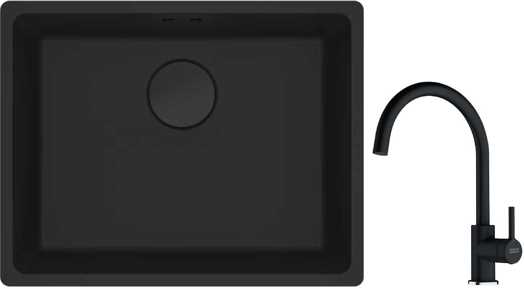 Set Granitspüle Franke Maris 125.0697.759, Küchenarmatur Franke Lina 115.0626.020