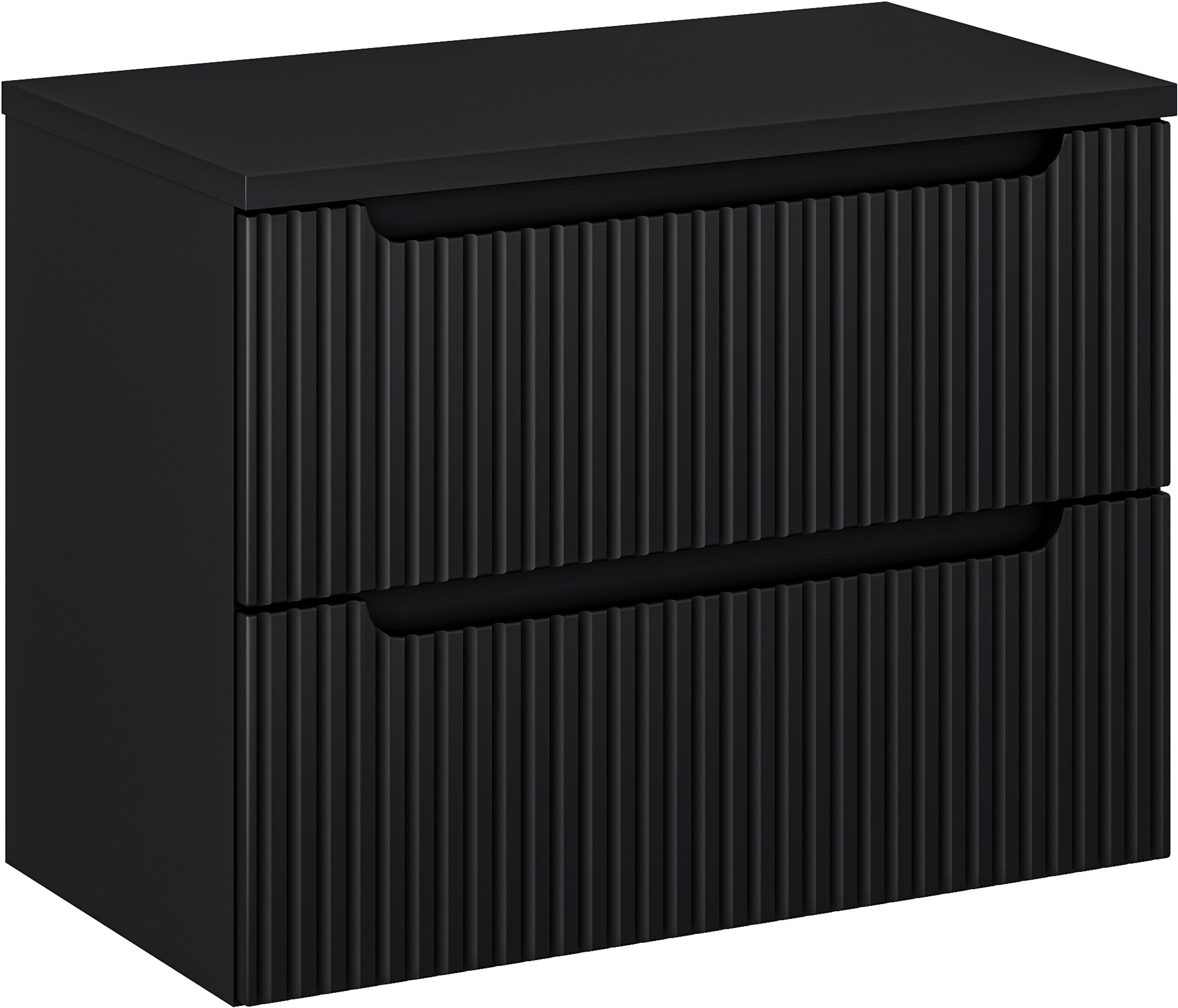 Set Kabinett Comad Nova Black NOVA BLACK D2 82-80-2S, Arbeitsplatte Comad Nova Black NOVA BLACK B 89-80