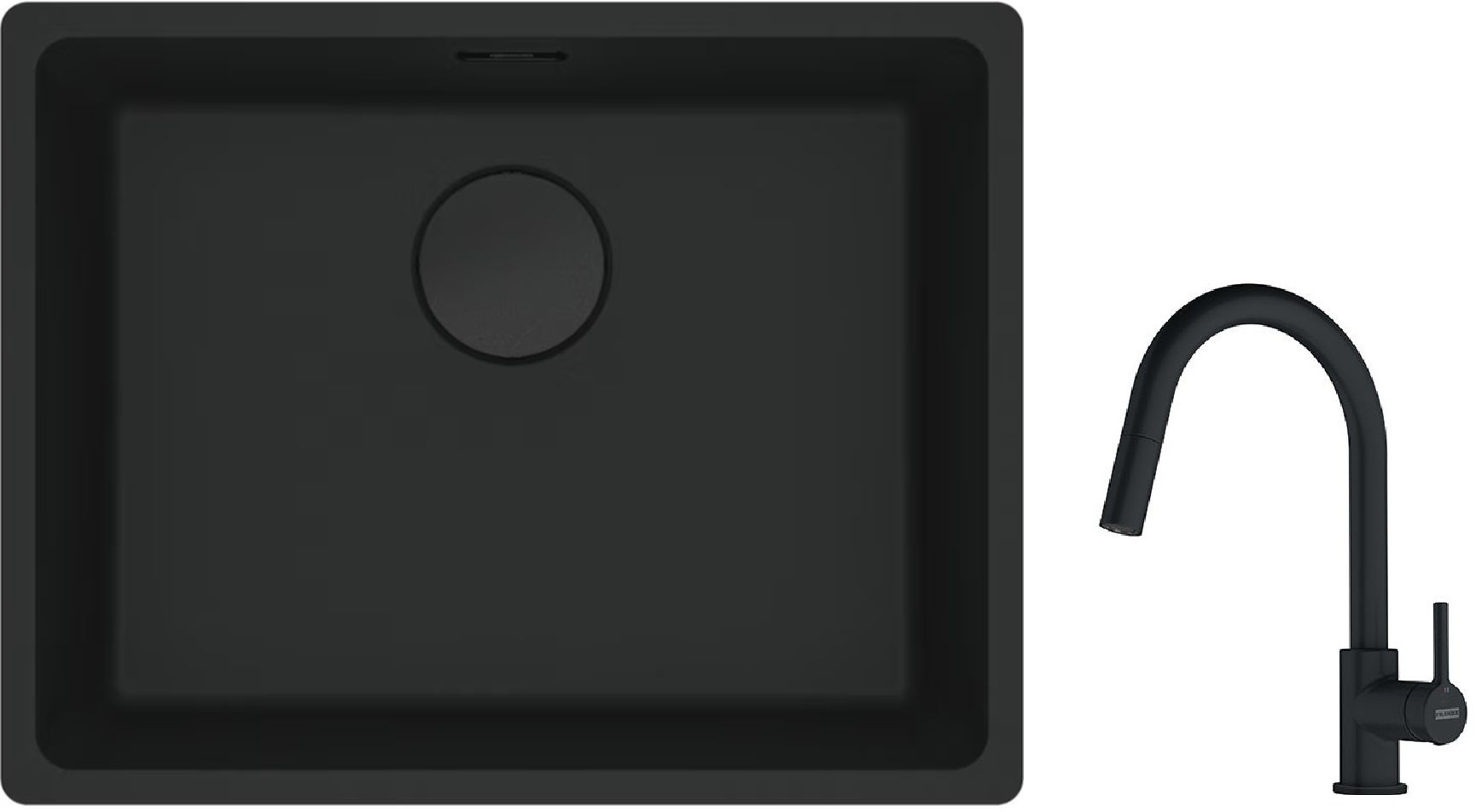 Set Granitspüle Franke Maris 125.0697.759, Küchenarmatur Franke Lina 115.0626.053