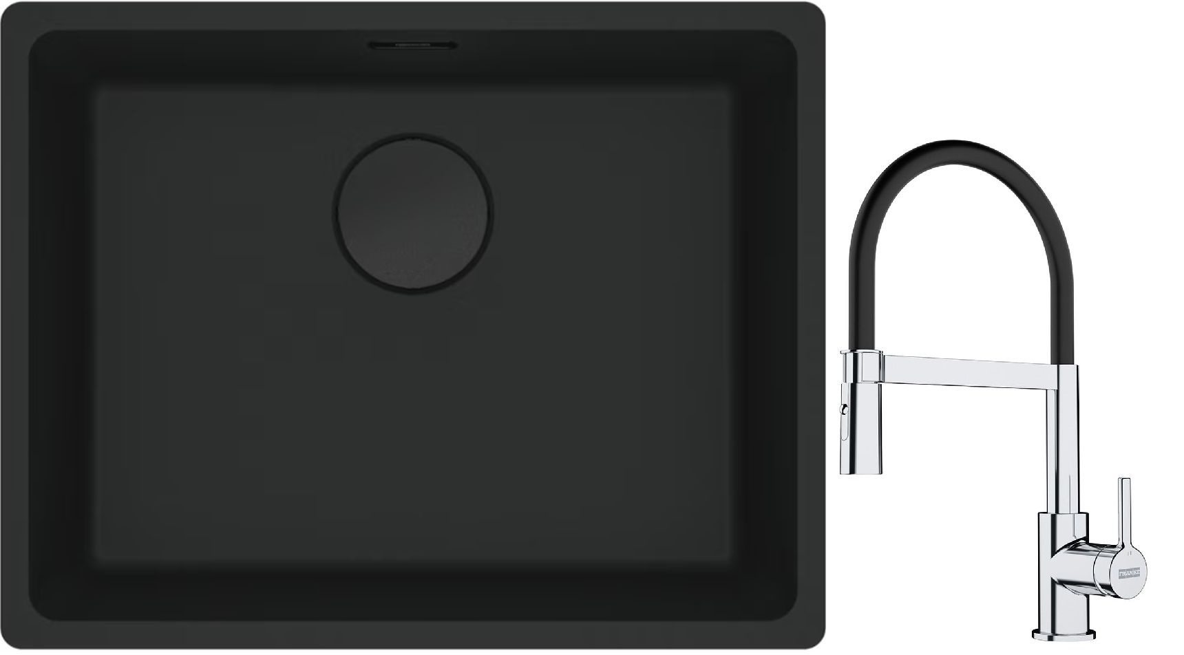 Set Granitspüle Franke Maris 125.0697.759, Küchenarmatur Franke Lina 115.0626.085