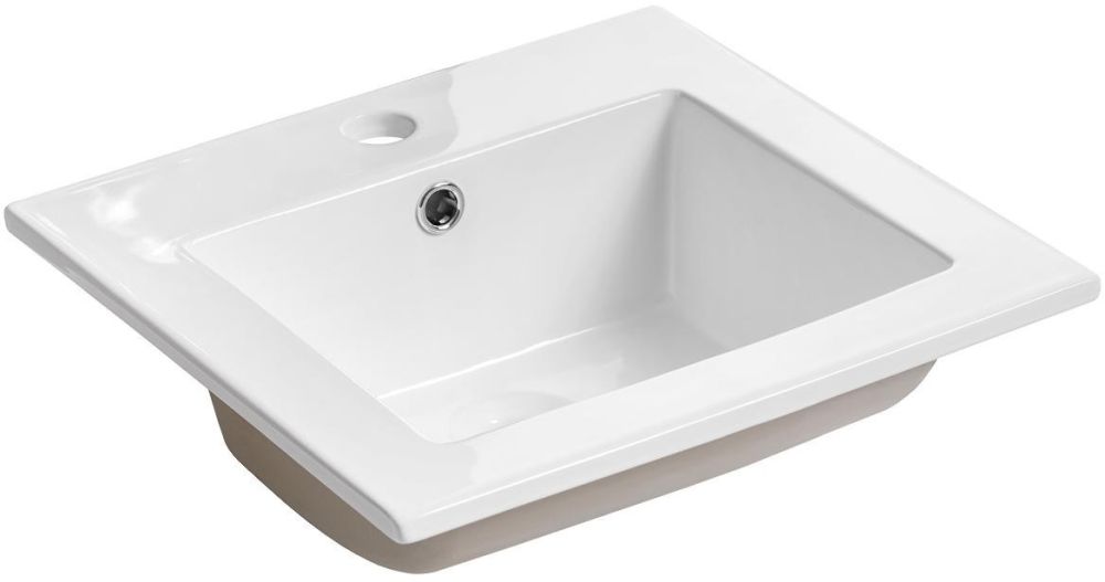 Comad Waschbecken 42x42 cm quadratisch Möbel weiß UM-CFP 9048B/8023