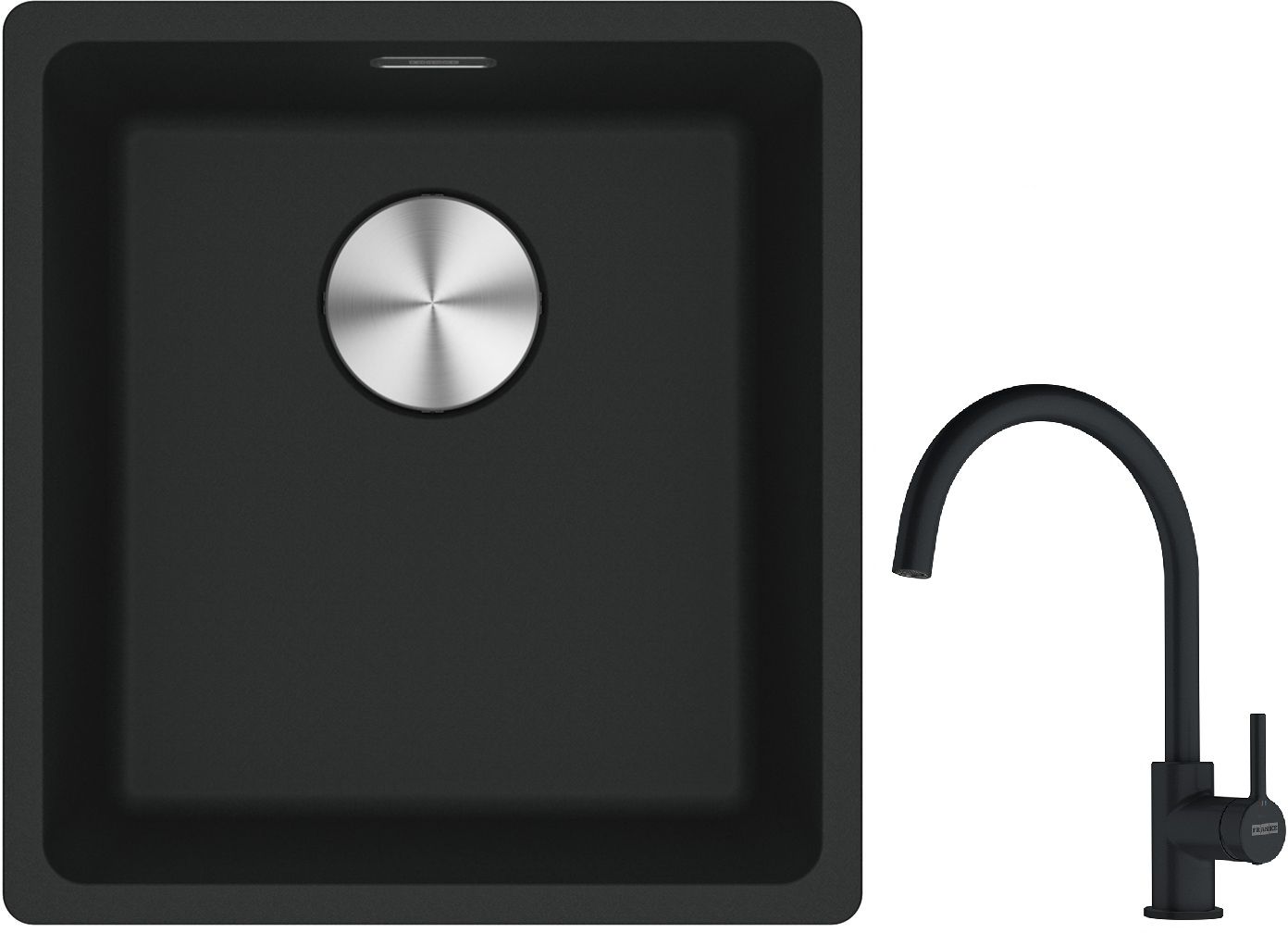 Set Granitspüle Franke Maris 125.0687.248, Küchenarmatur Franke Lina 115.0626.019