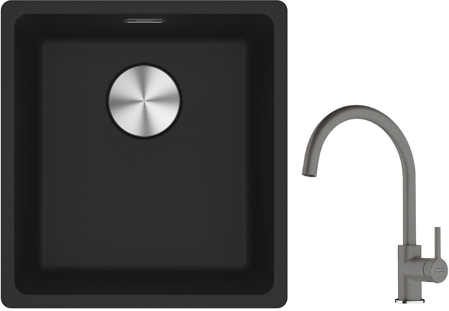 Set Granitspüle Franke Maris 125.0687.248, Küchenarmatur Franke Lina 115.0626.022