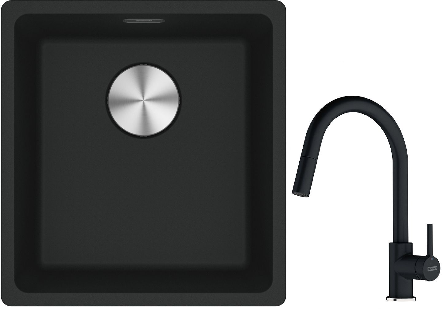Set Granitspüle Franke Maris 125.0687.248, Küchenarmatur Franke Lina 115.0626.055