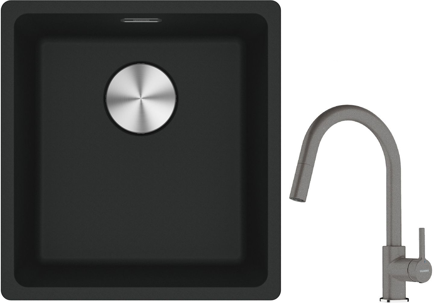 Set Granitspüle Franke Maris 125.0687.248, Küchenarmatur Franke Lina 115.0626.057
