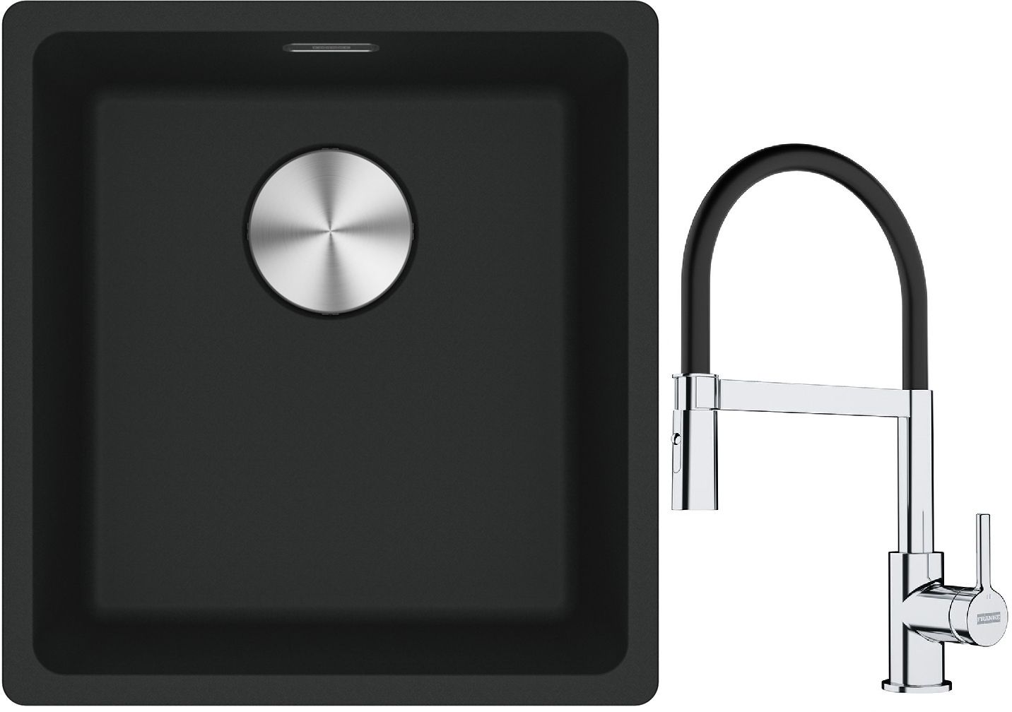 Set Granitspüle Franke Maris 125.0687.248, Küchenarmatur Franke Lina 115.0626.085