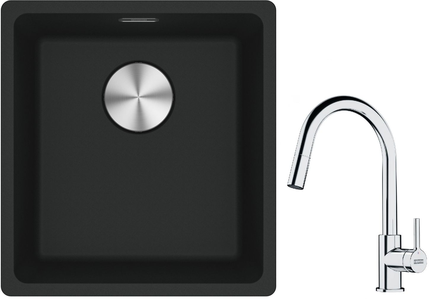 Set Granitspüle Franke Maris 125.0687.248, Küchenarmatur Franke Lina 115.0693.229