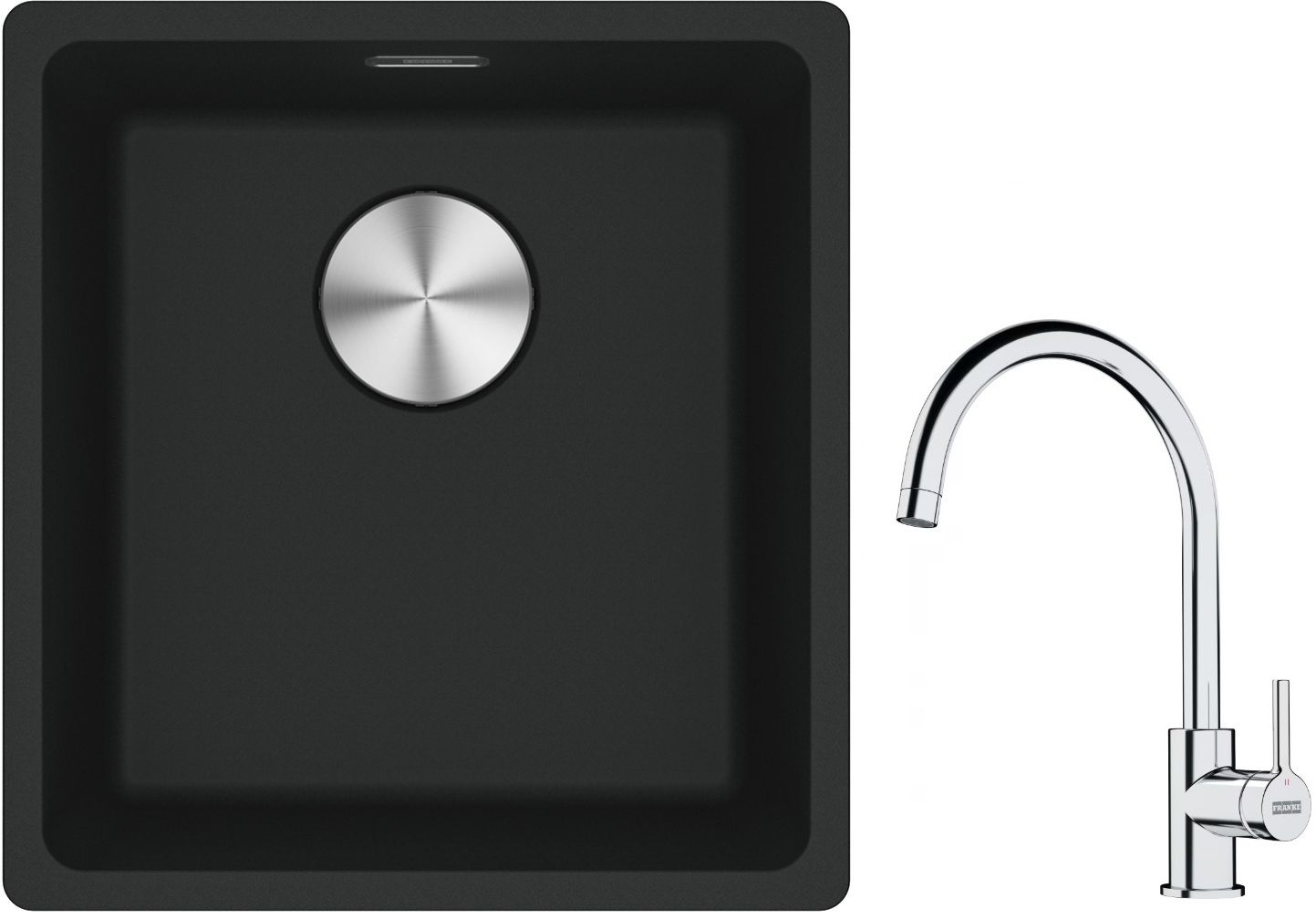 Set Granitspüle Franke Maris 125.0687.248, Küchenarmatur Franke Lina 115.0693.228