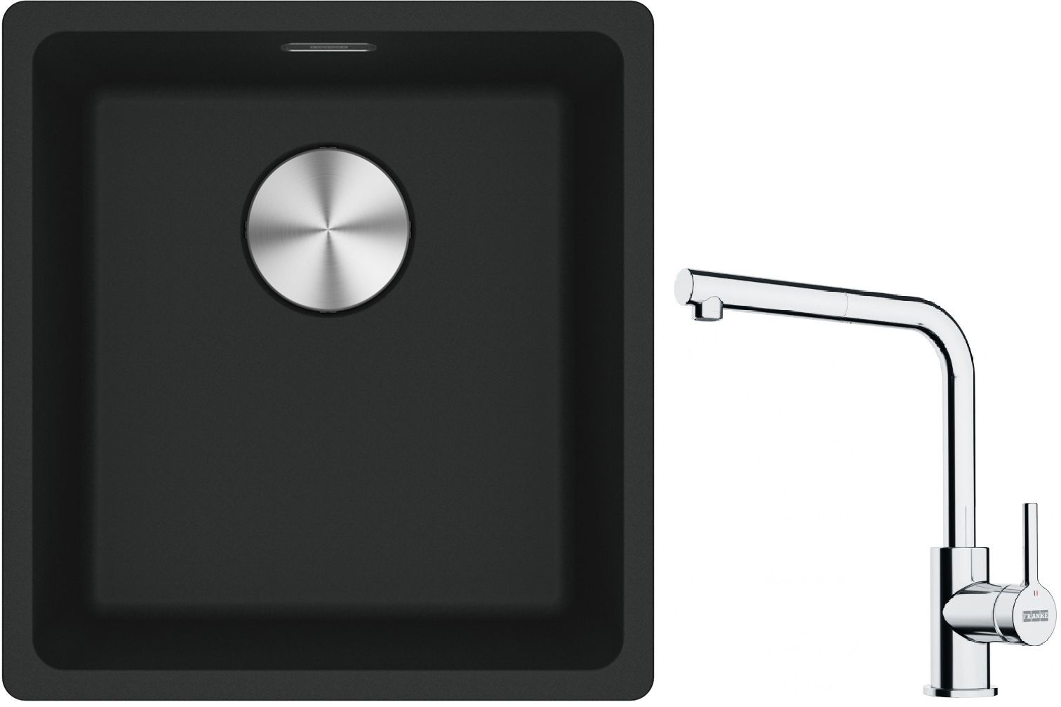 Set Granitspüle Franke Maris 125.0687.248, Küchenarmatur Franke Lina 115.0712.420