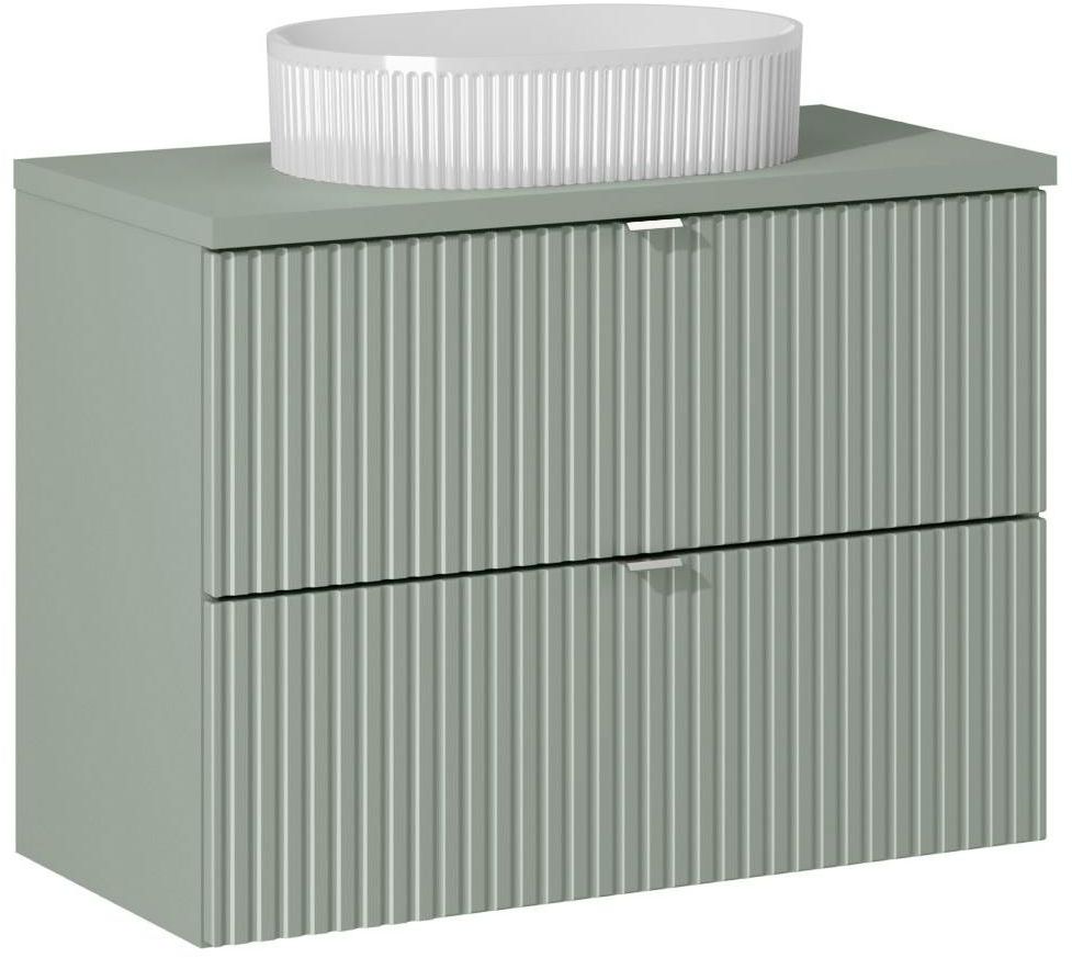 Set Kabinett Comad Adel Oak ADEL OAK 82-80-B-2S, Waschbecken Comad Beyond BEYOND 5 WHITE ( E-6564 ), LINE REED GREEN B 89-80