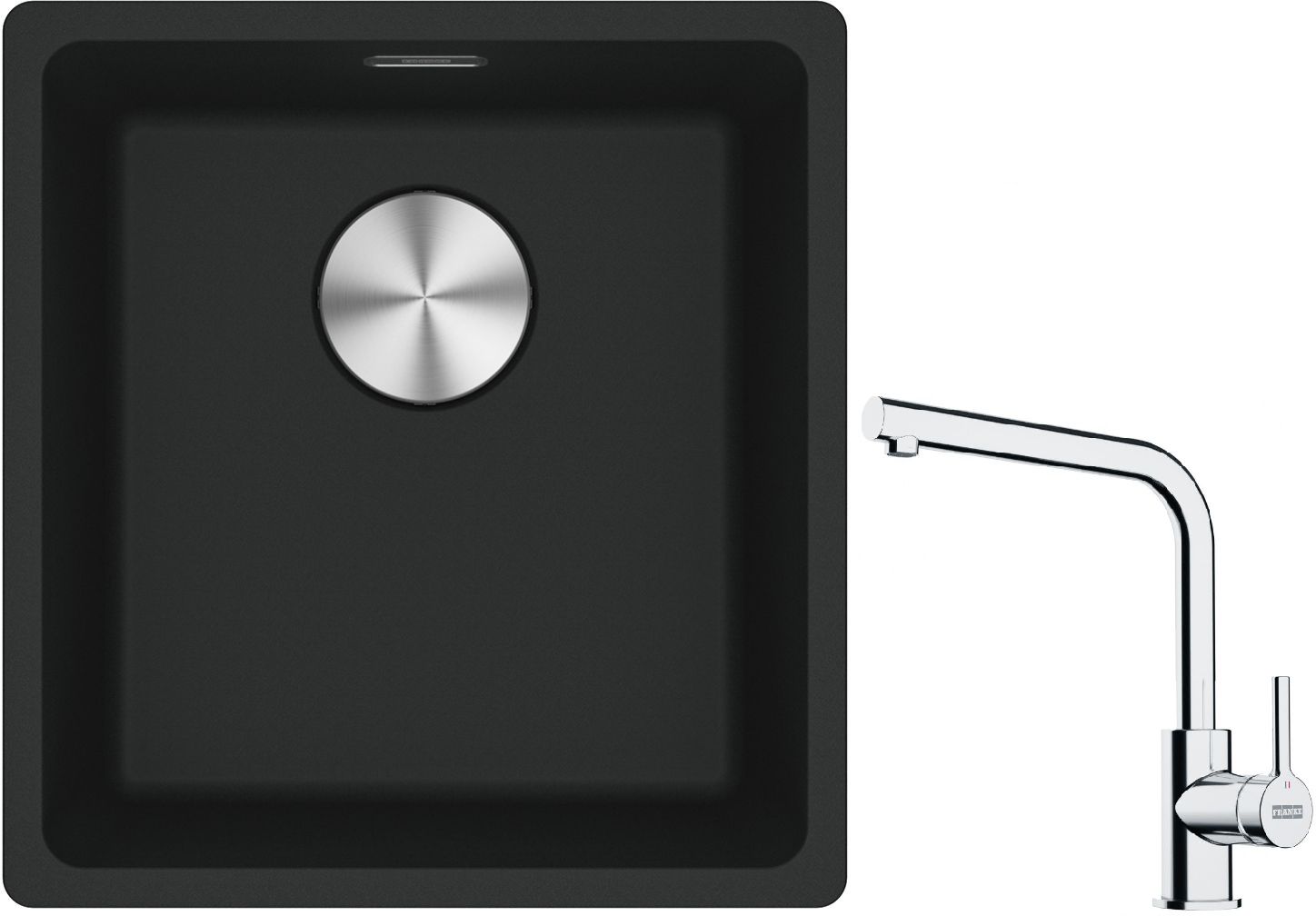 Set Granitspüle Franke Maris 125.0687.248, Küchenarmatur Franke Lina 115.0693.230