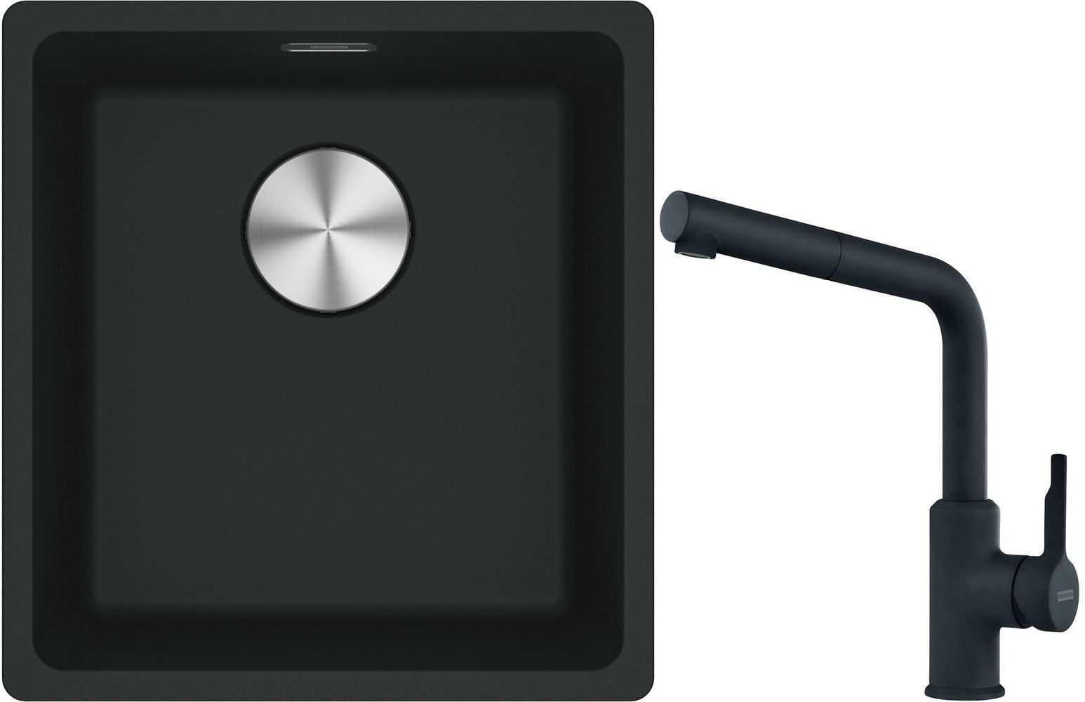 Set Granitspüle Franke Maris 125.0687.248, Küchenarmatur Franke Urban 115.0627.523