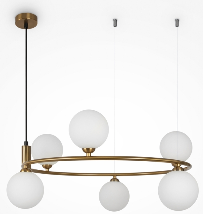 Maytoni Ring Pendelleuchte 6x25 W messing MOD013PL-06BS1